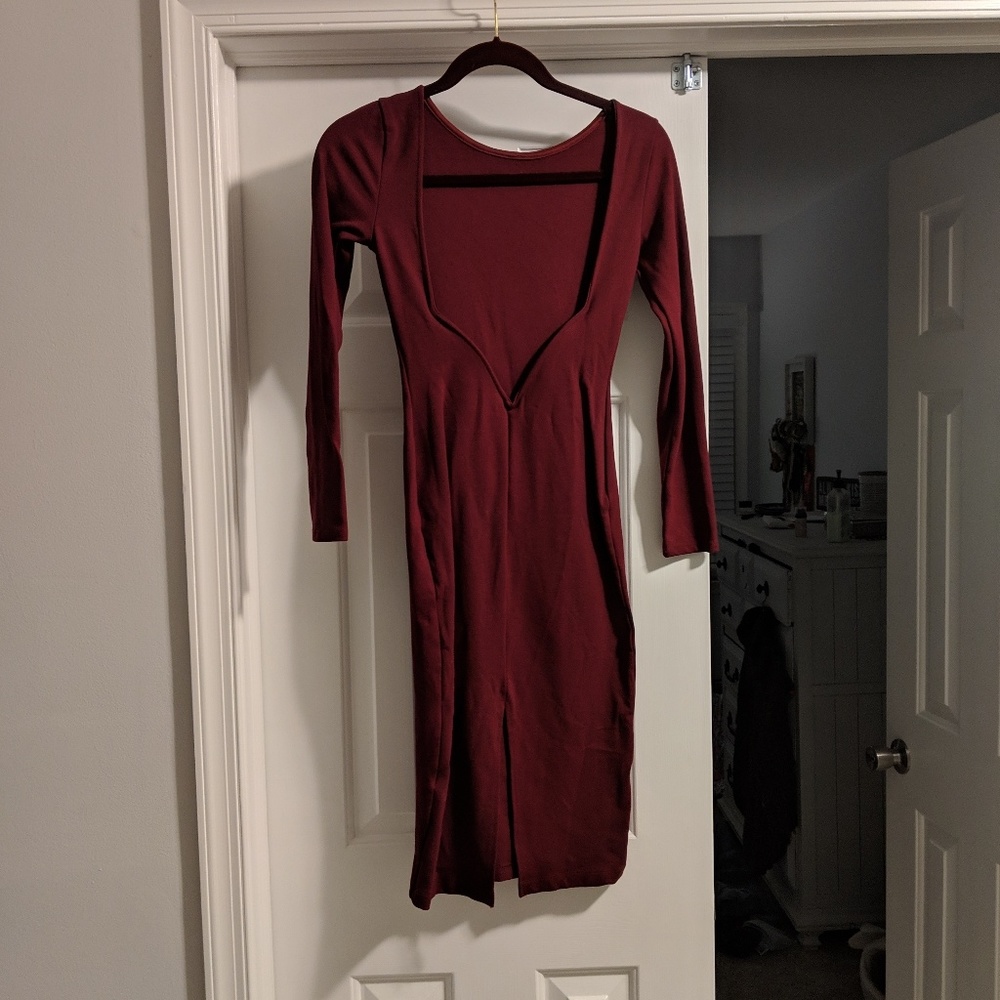 Lulus va va voom, plunging backless dress